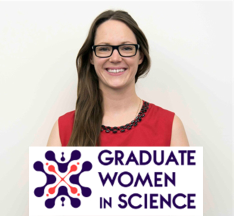 Picture of Allison Didychuk with Graduate Women in Science emblem