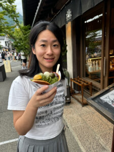 Jinyi holding an ice cream cone